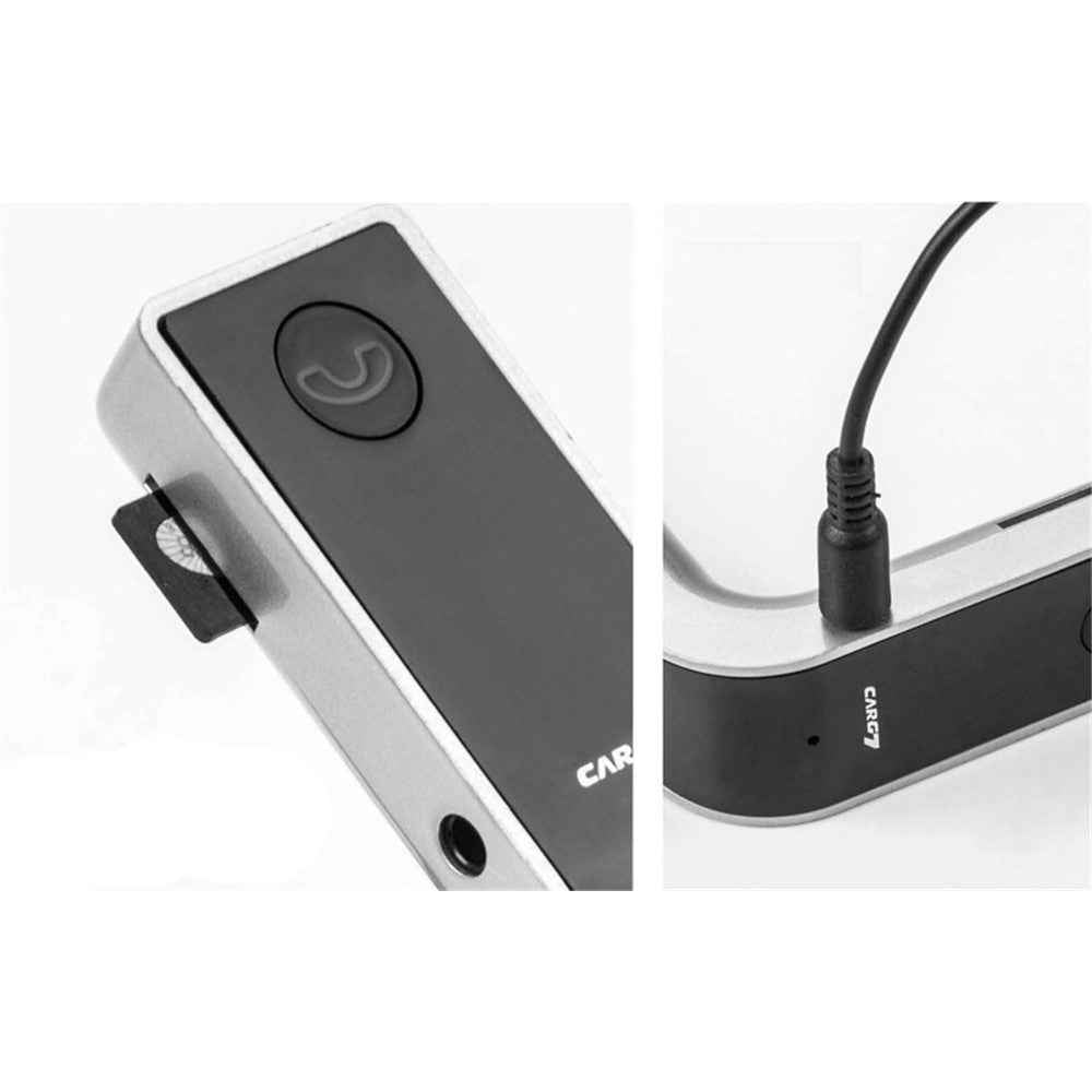 G7 Smart Car Bluetooth-compatible MP3 Player FM Transmitter Hands-free Car Kit USB Car Charger - Silver