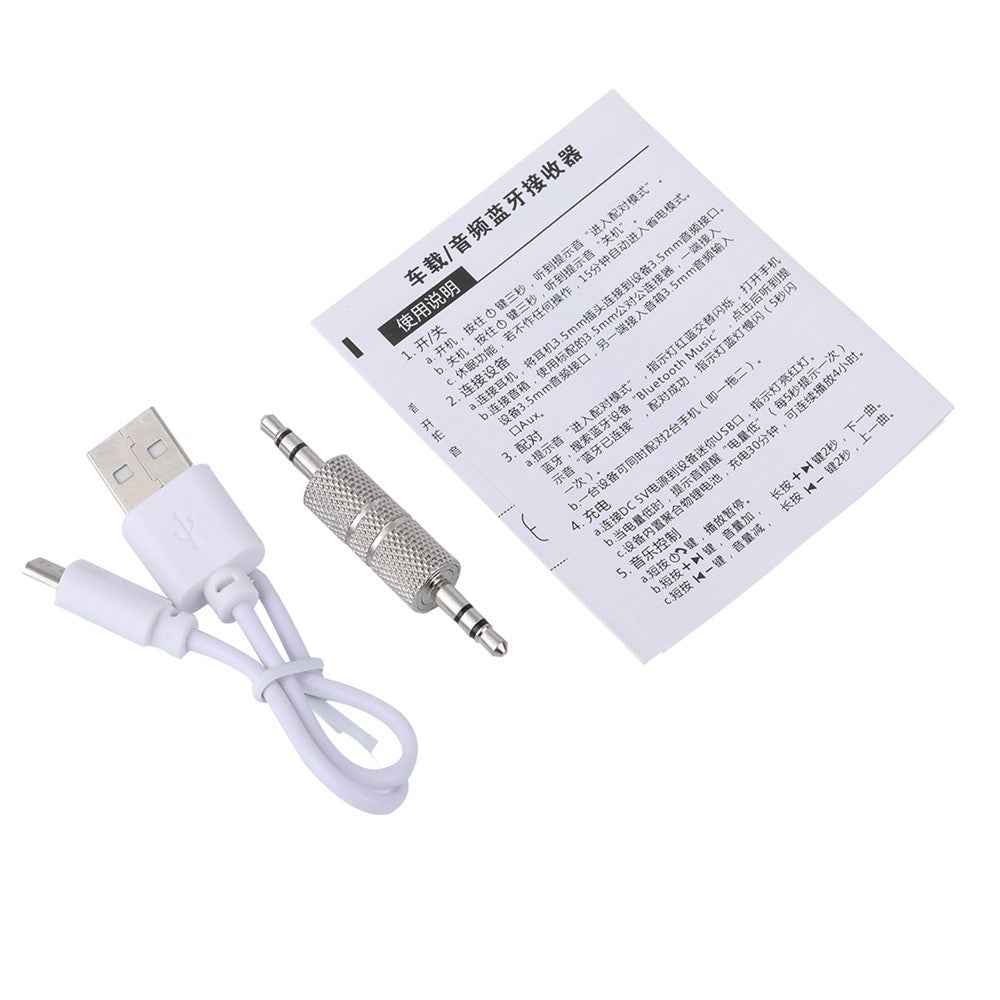 Wireless Bluetooth-compatible 4.2 Audio Adapter 3.5mm with Clip Design for Car Stereo Audio System Headphone Speaker Earbuds