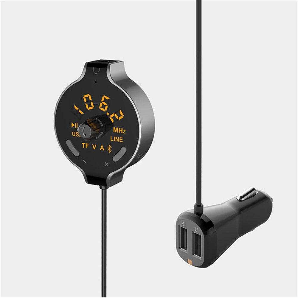 FM Transmitter Wireless In-car Bluetooth-compatible MP3 Player Dual USB Car Charger with LED Indicator