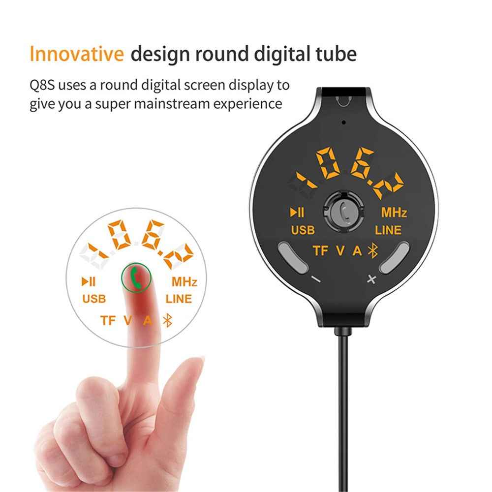 FM Transmitter Wireless In-car Bluetooth-compatible MP3 Player Dual USB Car Charger with LED Indicator