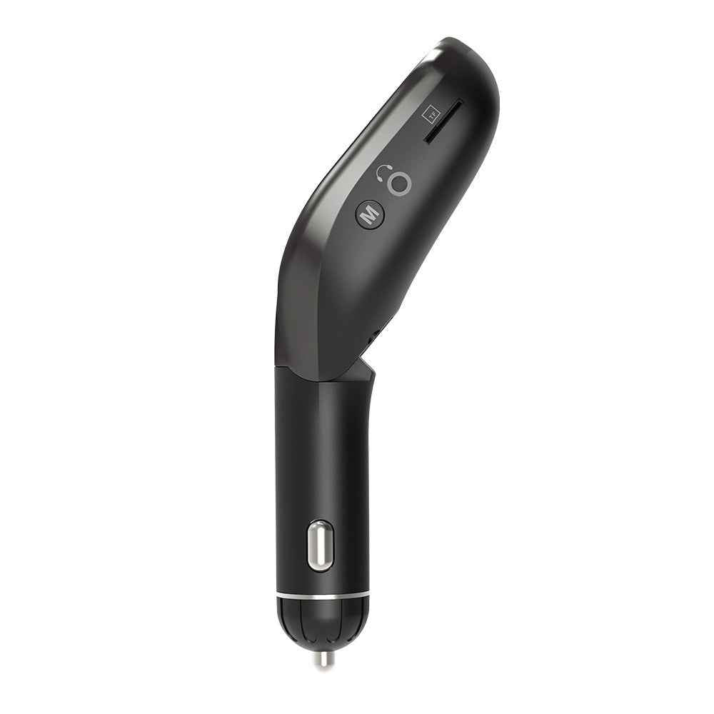 Wireless Bluetooth-compatible Dual USB Car Charger Support FM/TF Card/Aux-in