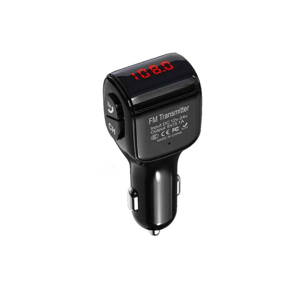 Dual USB Handsfree Car FM Transmitter Bluetooth-compatible 5.0 Wireless U Disk MP3 Player