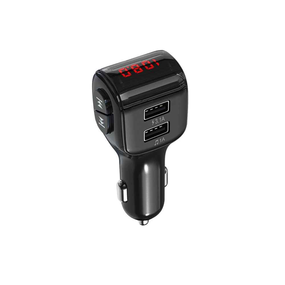 Dual USB Handsfree Car FM Transmitter Bluetooth-compatible 5.0 Wireless U Disk MP3 Player