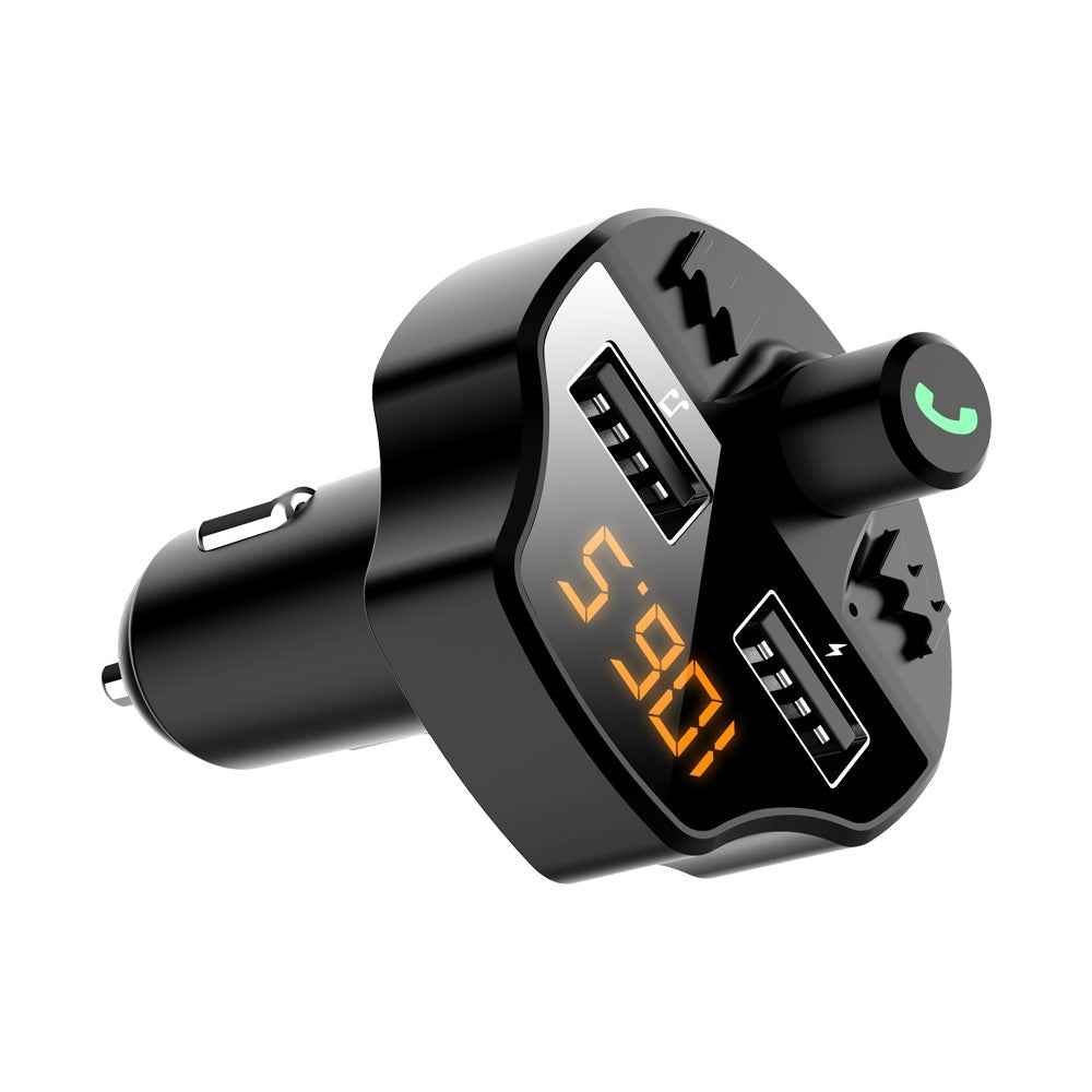 T66 Car 3.1A Quick Charge Dual USB Charger Hands-free Bluetooth-compatible 5.0 MP3 Player FM Modulator Transmitter