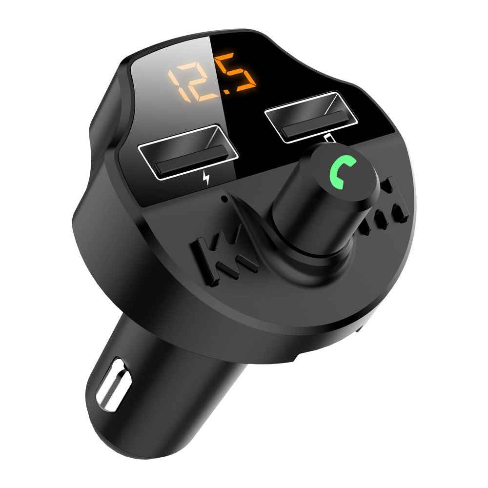 T66 Car 3.1A Quick Charge Dual USB Charger Hands-free Bluetooth-compatible 5.0 MP3 Player FM Modulator Transmitter