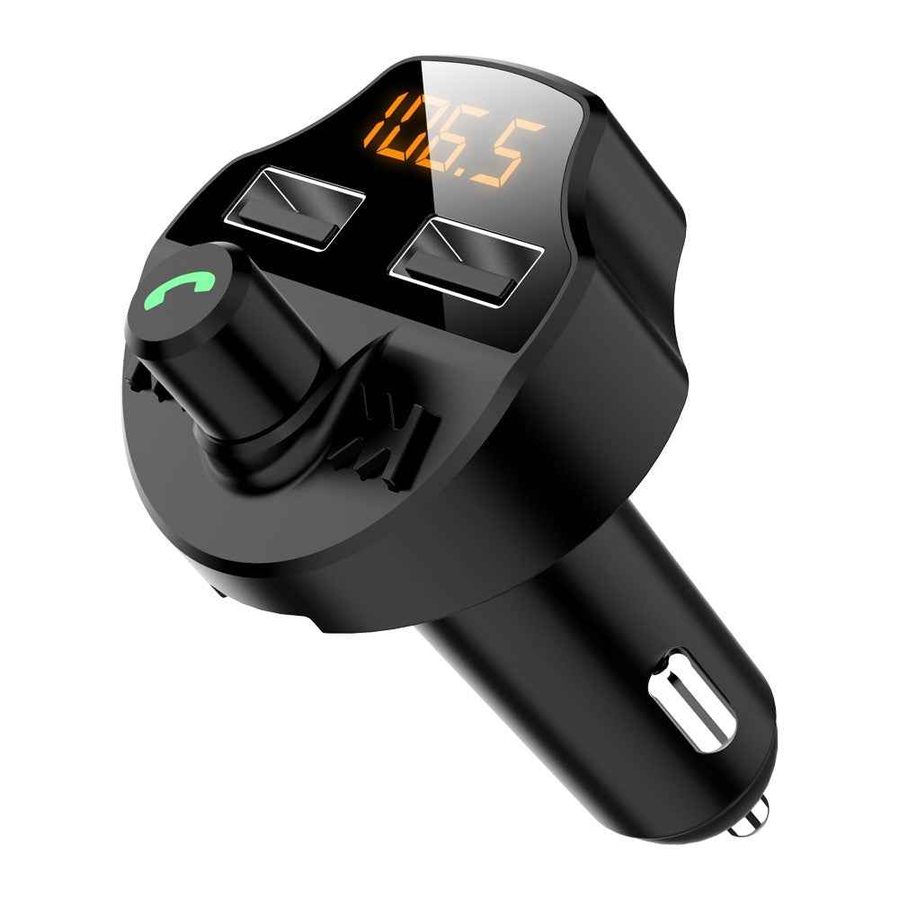 T66 Car 3.1A Quick Charge Dual USB Charger Hands-free Bluetooth-compatible 5.0 MP3 Player FM Modulator Transmitter