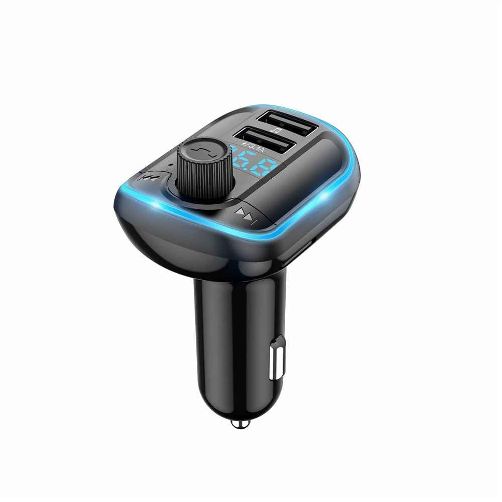 Bluetooth-compatible Hands-free Car Kit MP3 Player FM Transmitter USB Charger with Breathing Light