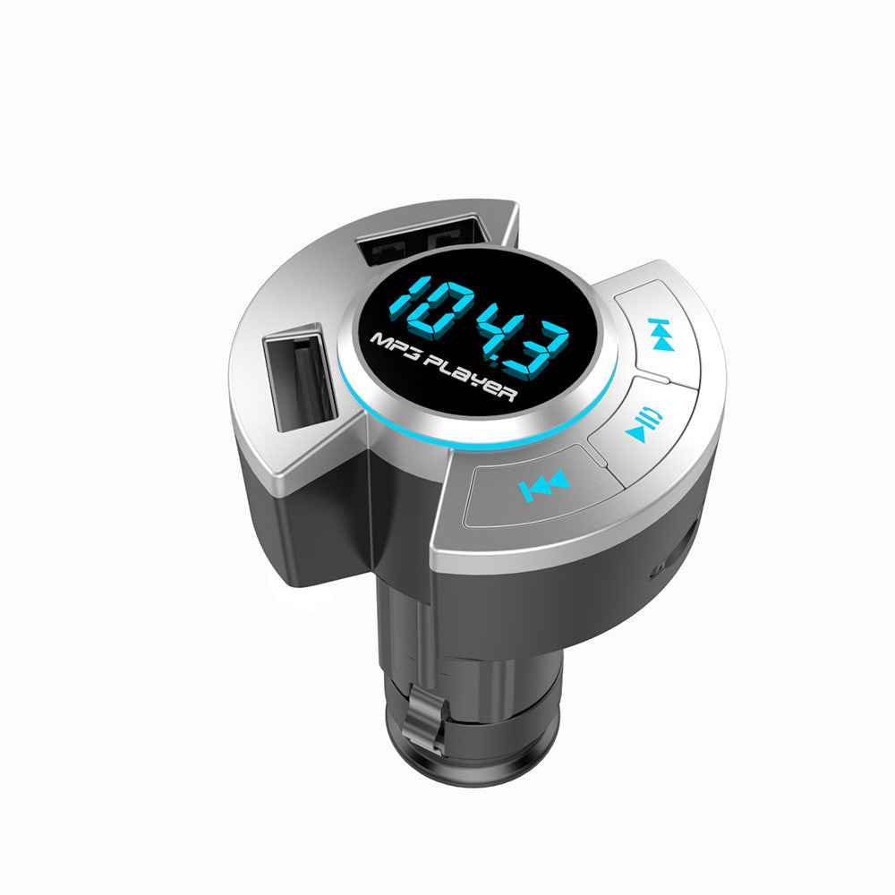 Multifunction Car Bluetooth-compatible MP3 Player Dual USB Car Charger Support TF Card/U Disk