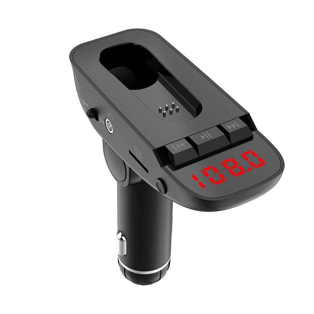 JEDX-ER9 2-in-1 Car Bluetooth-compatible Headset Car MP3 Player FM Transmitter