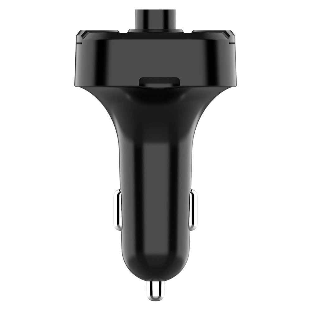 BT36B Dual USB Car Charger with FM Transmitter Bluetooth-compatible Hands-free FM Modulator Car Phone Charger - Black