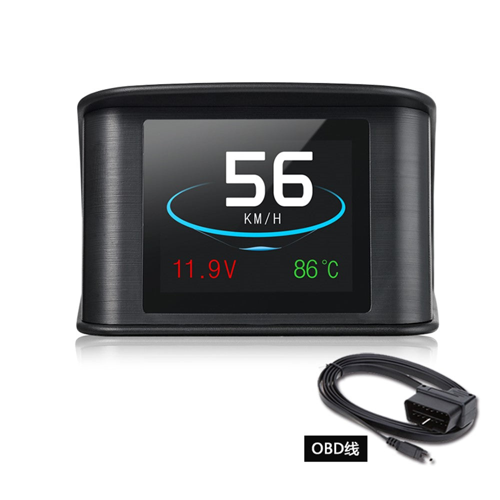 P10 OBD2 2.2 inch Car Head Up HUD Display Smart Digital Speedometer LCD Display OBD2 Scanner Diagnostic Tool Speed Alarm