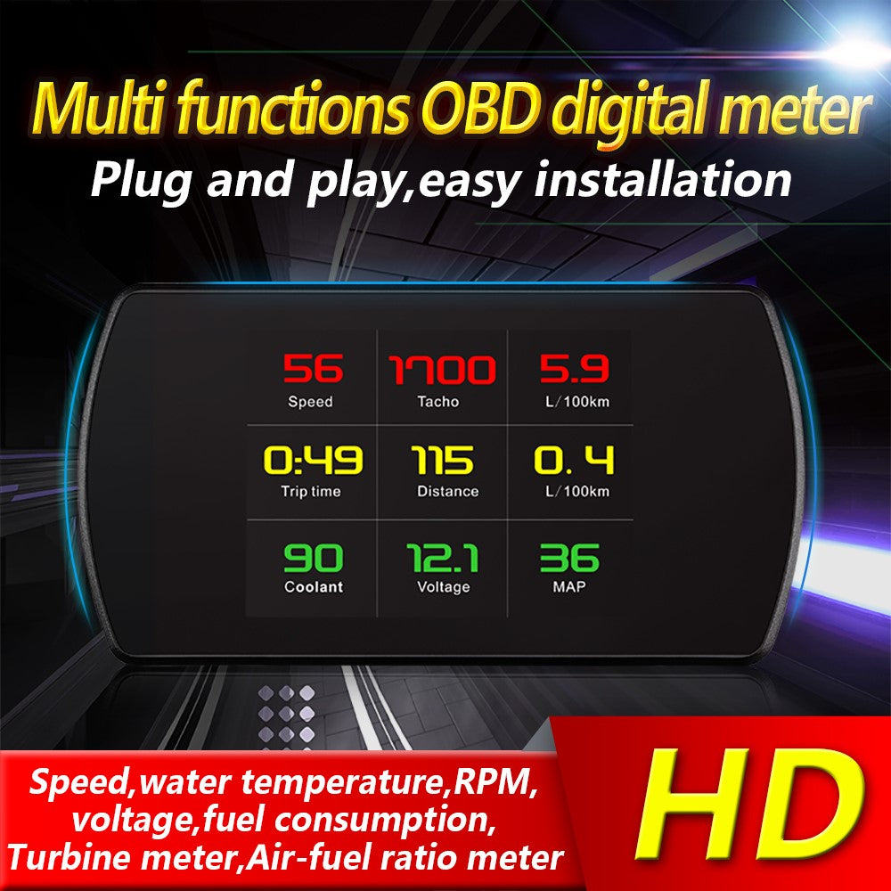 P12 Car HUD Head Up Display OBD2 On-board Diagnostic Digital Display
