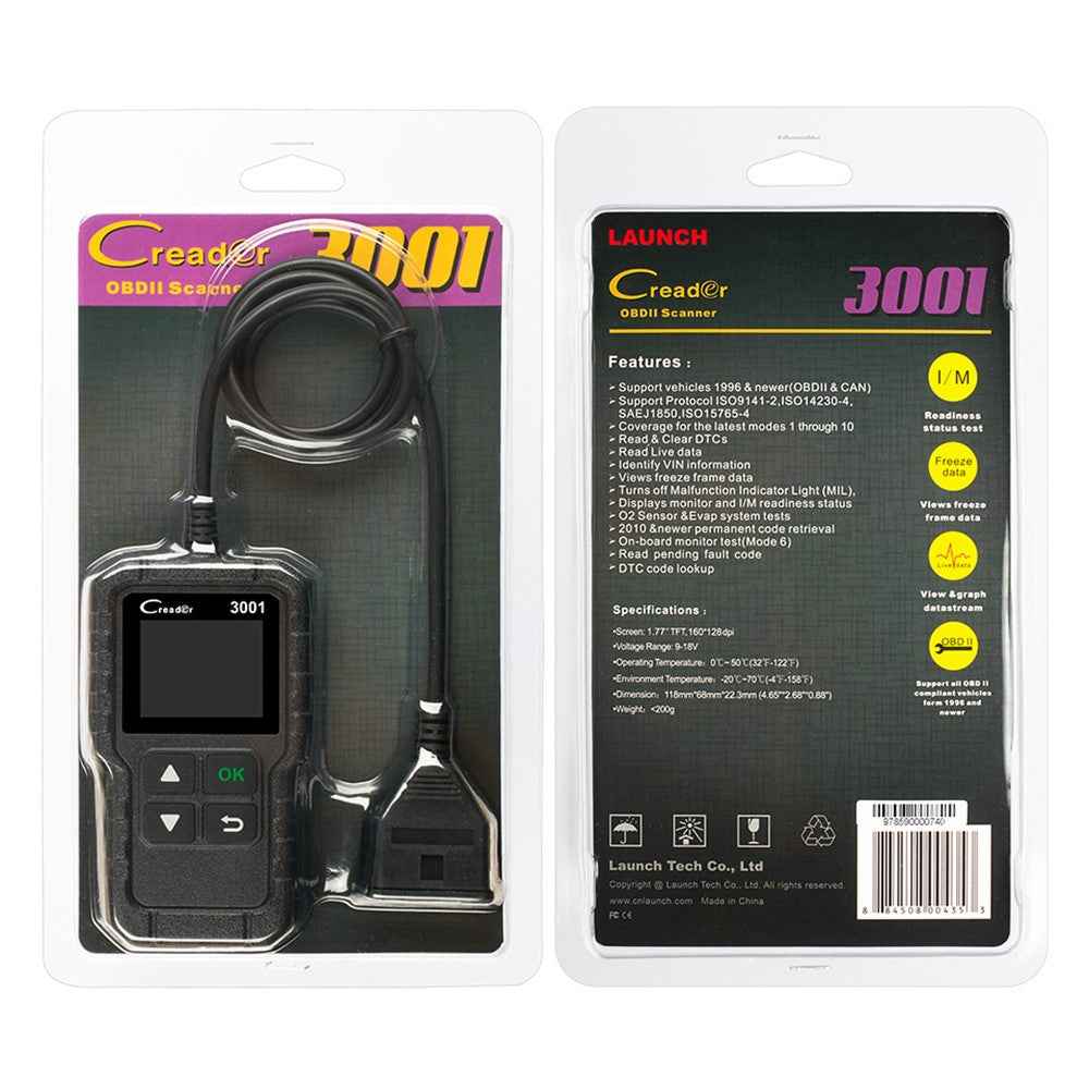 CR3001 EOBD OBD2 OBDII 1.77 inch Screen Car Code Reader Diagnostic Tool Engine Error Scanner