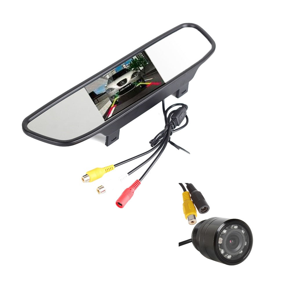 4.3 inch TFT LCD Screen Car Rearview Mirror Display with Back Camera PZ705+PZ402