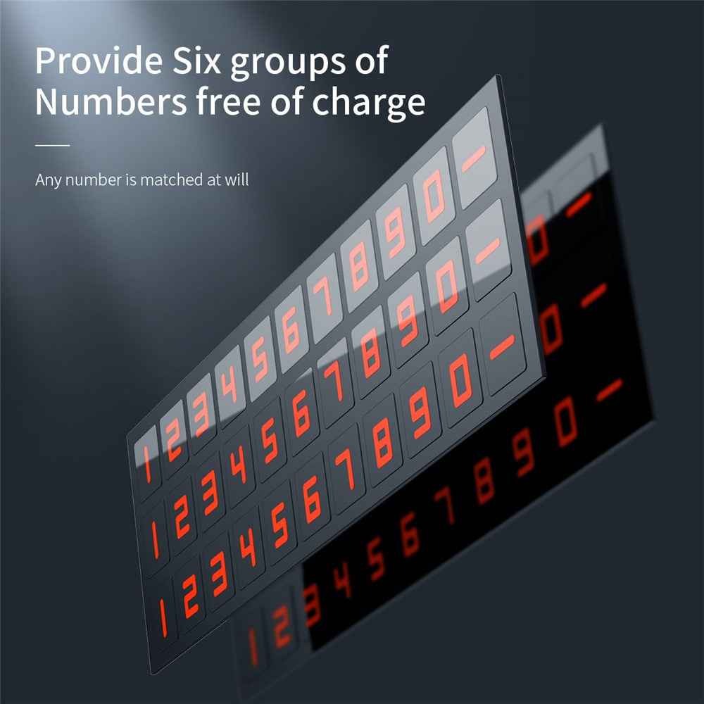 BASEUS Car Temporary Parking Number Plate Luminous Car Parking Card Phone Number Card - Silver