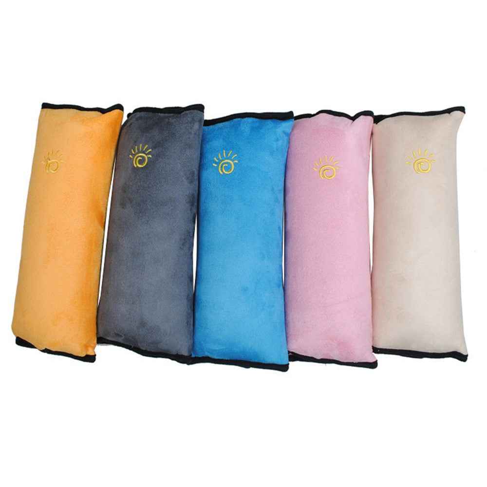 Comfortable Suede Shoulder Pad Car Seat Belt Cushion for Kids Children - Pink