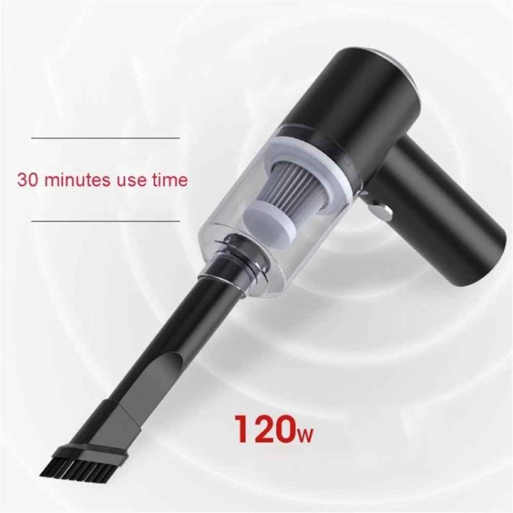 6000Pa 120W Cordless Car Vacuum Cleaner Powerful USB Rechargeable for Car Home Office Pet Hair - White