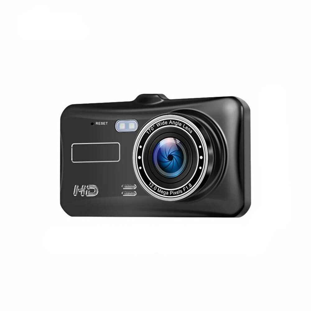 4-inch 1080P Car Dash Camera DVR Rear View Parking Monitor Night Vision Video Recorder G-sensor 170 Degree Touch Screen Dual Lens Dashcam