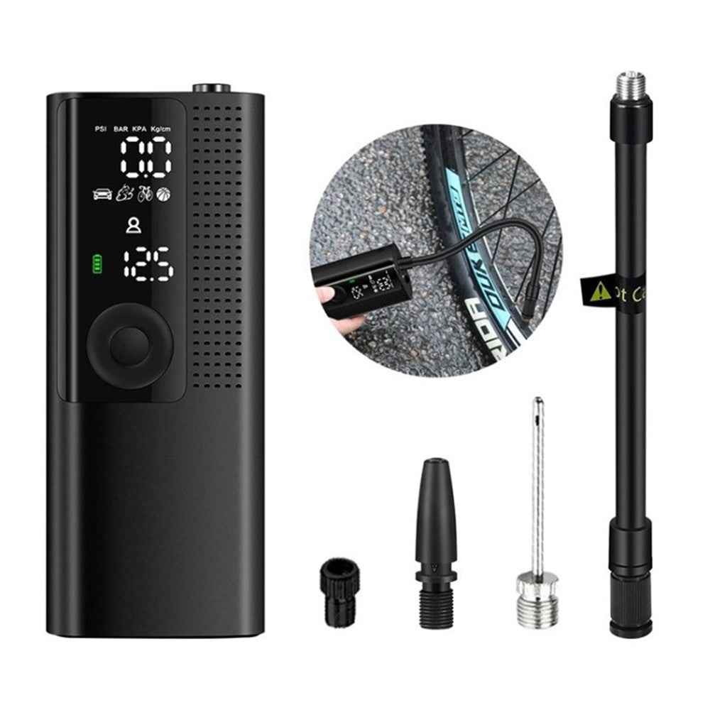 BP198 For Bikes Ball Car Wireless Electric Air Pump with Exhaust Function - Black