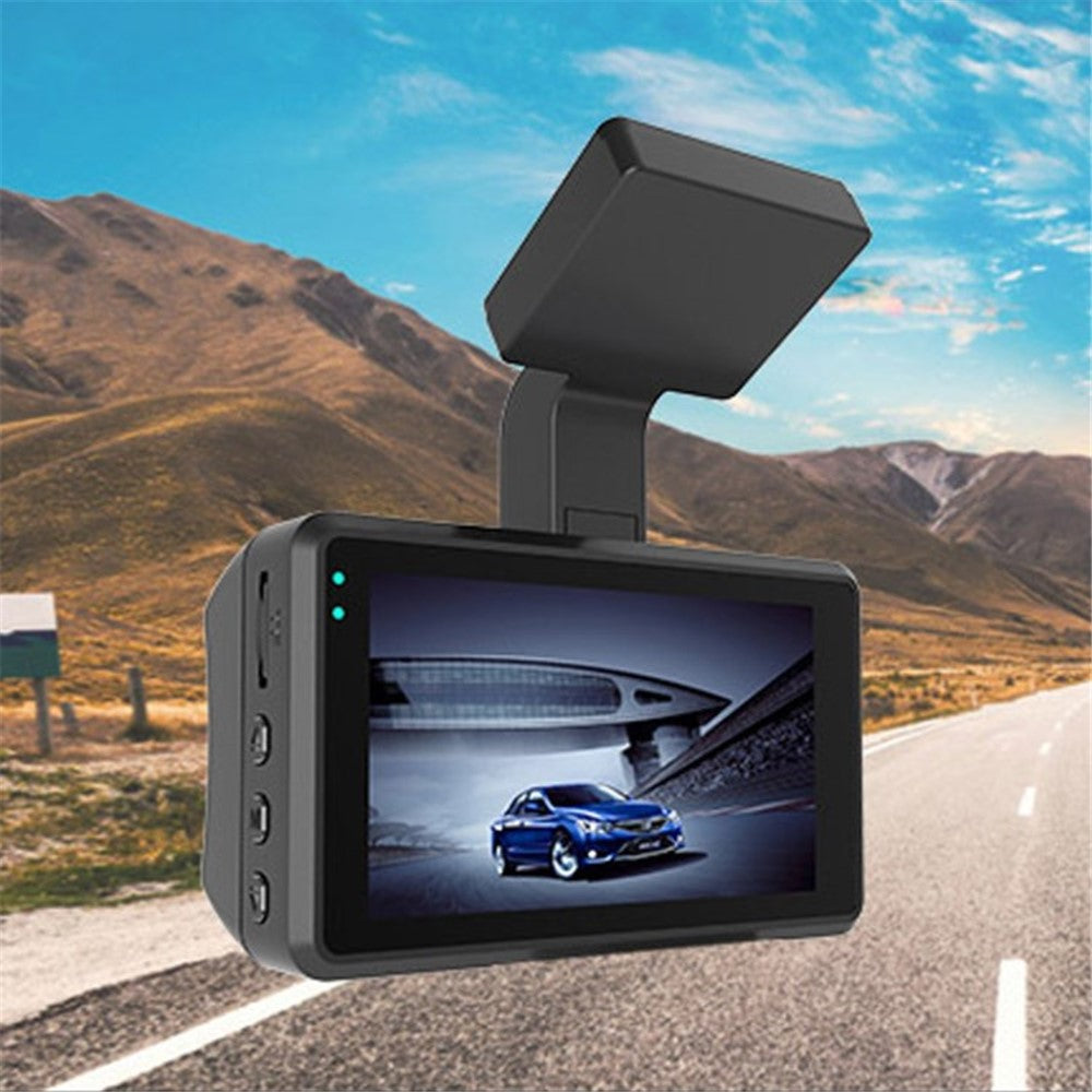 YC-868 HD 1080P Car DVR Camera Video Dual Lens Driving Recorder 24H Parking DVR Night Vision Dish Camera - 3 inch Front + Rear