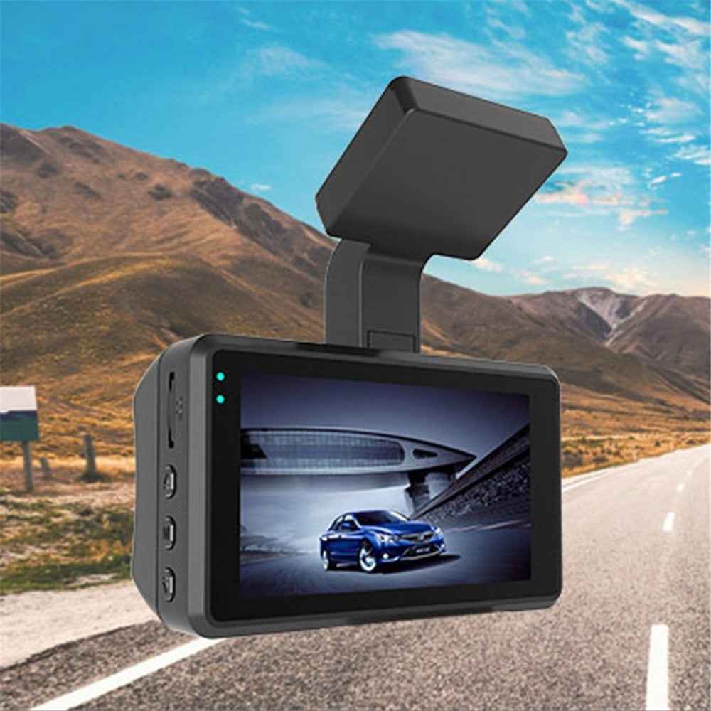 YC-868 HD 1080P Car DVR Camera Video Dual Lens Driving Recorder 24H Parking DVR Night Vision Dish Camera - 3.5 inch Front + Rear