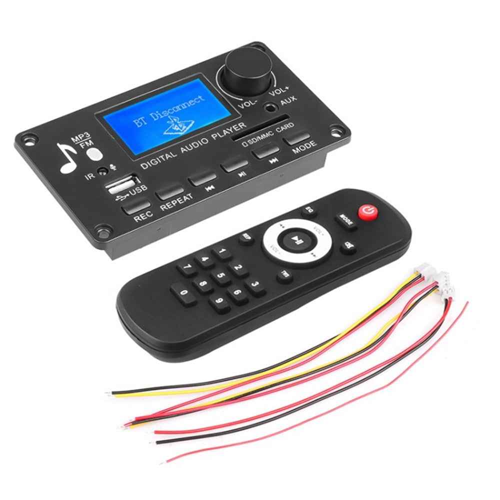 JQ D006BT 12V Bluetooth-compatible 5.0 Receiver Car MP3 Music Player Color Screen FM Radio AUX Audio Recorder - Large Controller