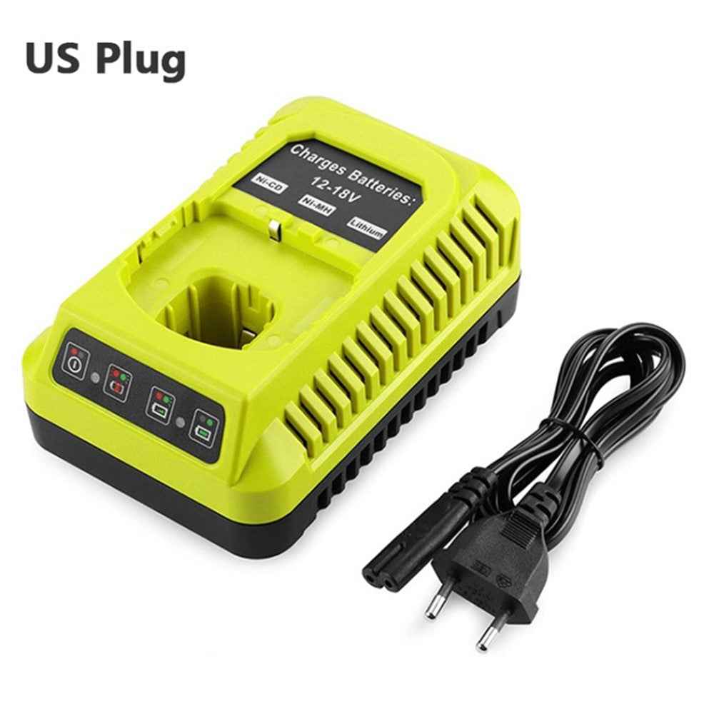 NC P117 Battery Charger for Ryobi 12V 14.4V 18V Li-ion Ni-CD Ni-Mh Battery P100 P102 P103 P105 P107 P108 1400670 P118 Lithium ONE+ Serise - US Plug