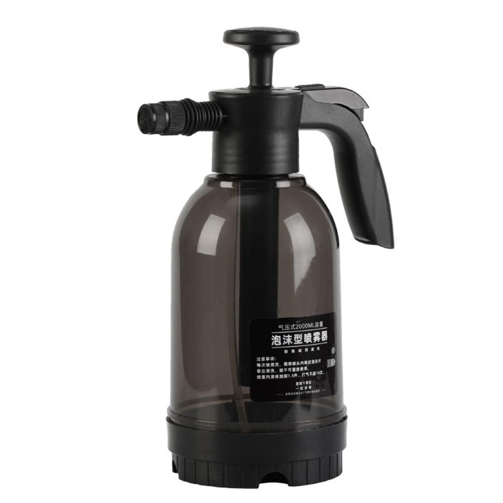 2L Foam Sprayer Foaming Pump Blaster Manual Air Pressure Spray Pot Water Sprayer with 2 Nozzles - Black