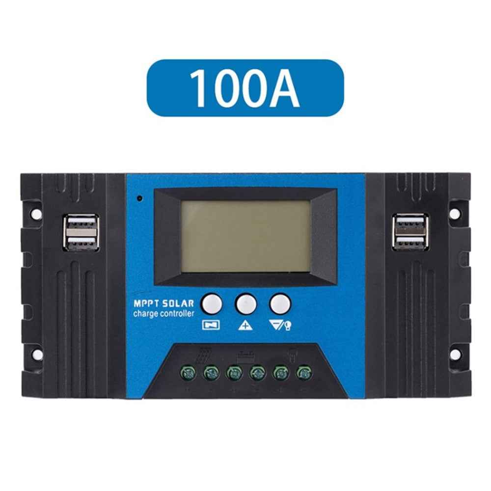 MPPT Solar Charge Controller LCD Display 12V / 24V Solar Panel Charger Regulator - 100A