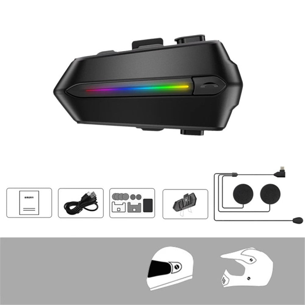 C5S Motorcycle Helmet Bluetooth-compatible Headset Noise Reduction Waterproof Motorbike Rider Headphone - Soft Microphone