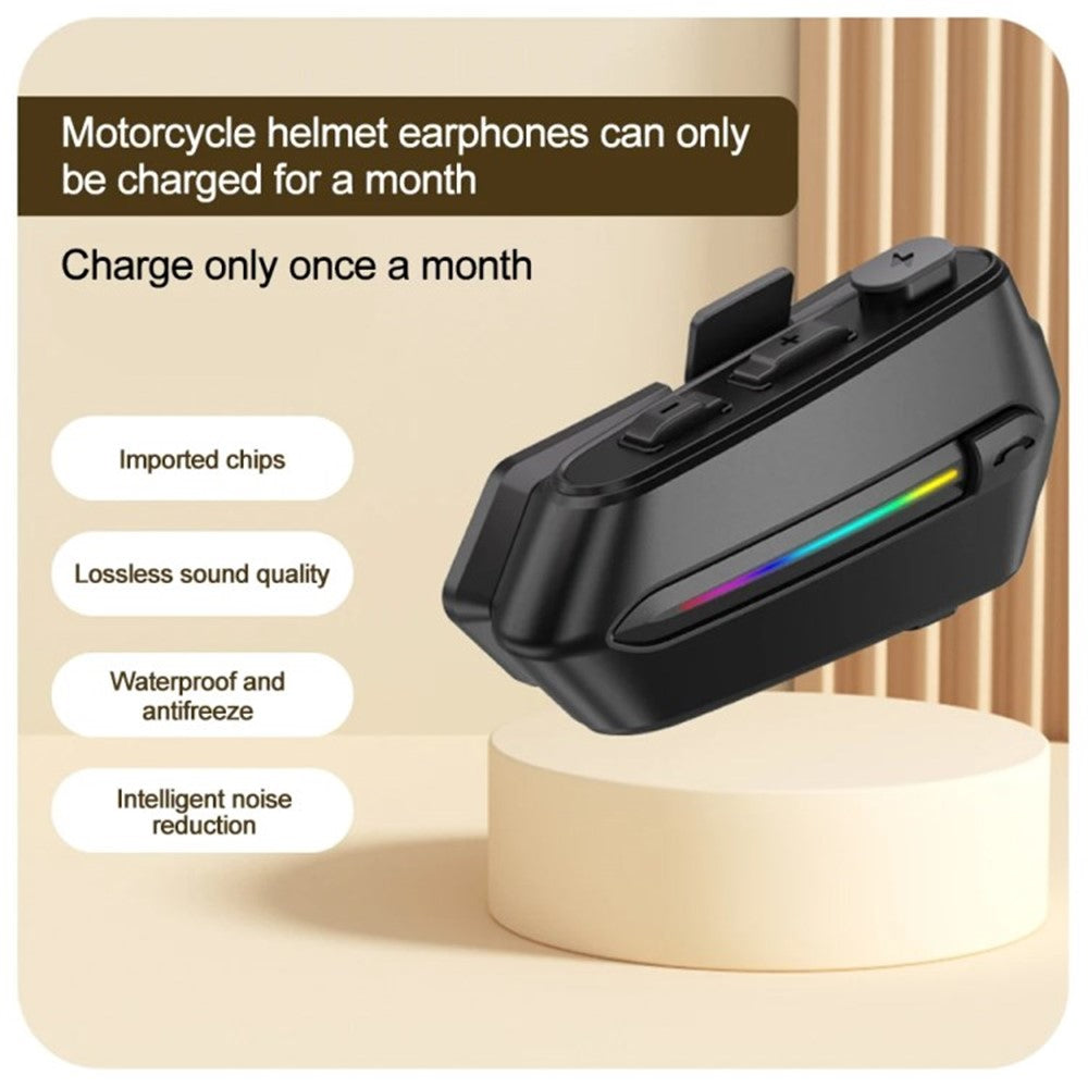 C5S Motorcycle Helmet Bluetooth-compatible Headset Noise Reduction Waterproof Motorbike Rider Headphone - Soft Microphone