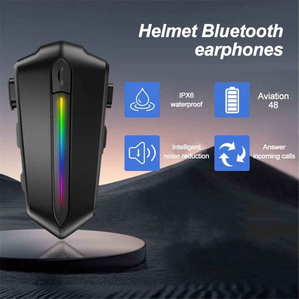 C5S Motorcycle Helmet Bluetooth-compatible Headset Noise Reduction Waterproof Motorbike Rider Headphone - Soft Microphone