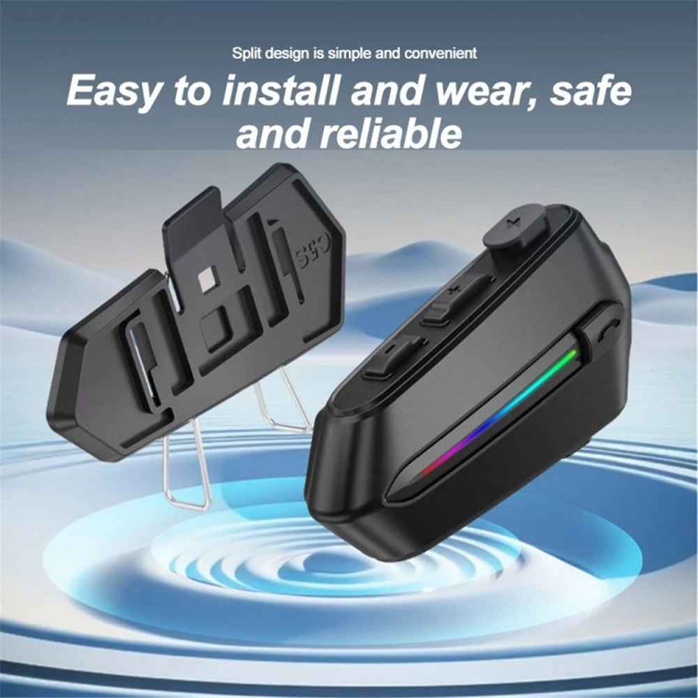 C5S Motorcycle Helmet Bluetooth-compatible Headset Noise Reduction Waterproof Motorbike Rider Headphone - Soft Microphone