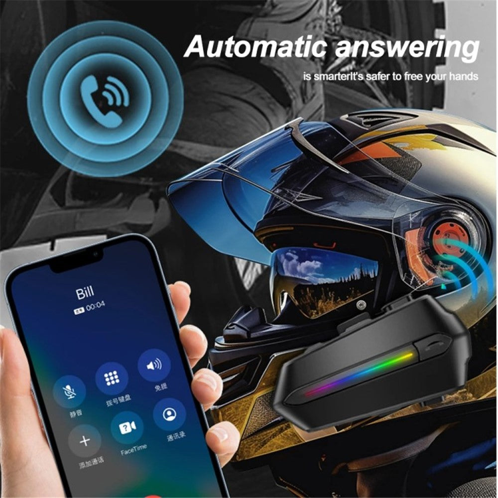 C5S Motorcycle Helmet Bluetooth-compatible 5.4 Headset Noise Reduction Waterproof Motorbike Rider Headphone - Hard Microphone