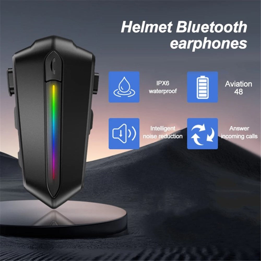 C5S Motorcycle Helmet Bluetooth-compatible 5.4 Headset Noise Reduction Waterproof Motorbike Rider Headphone - Hard Microphone