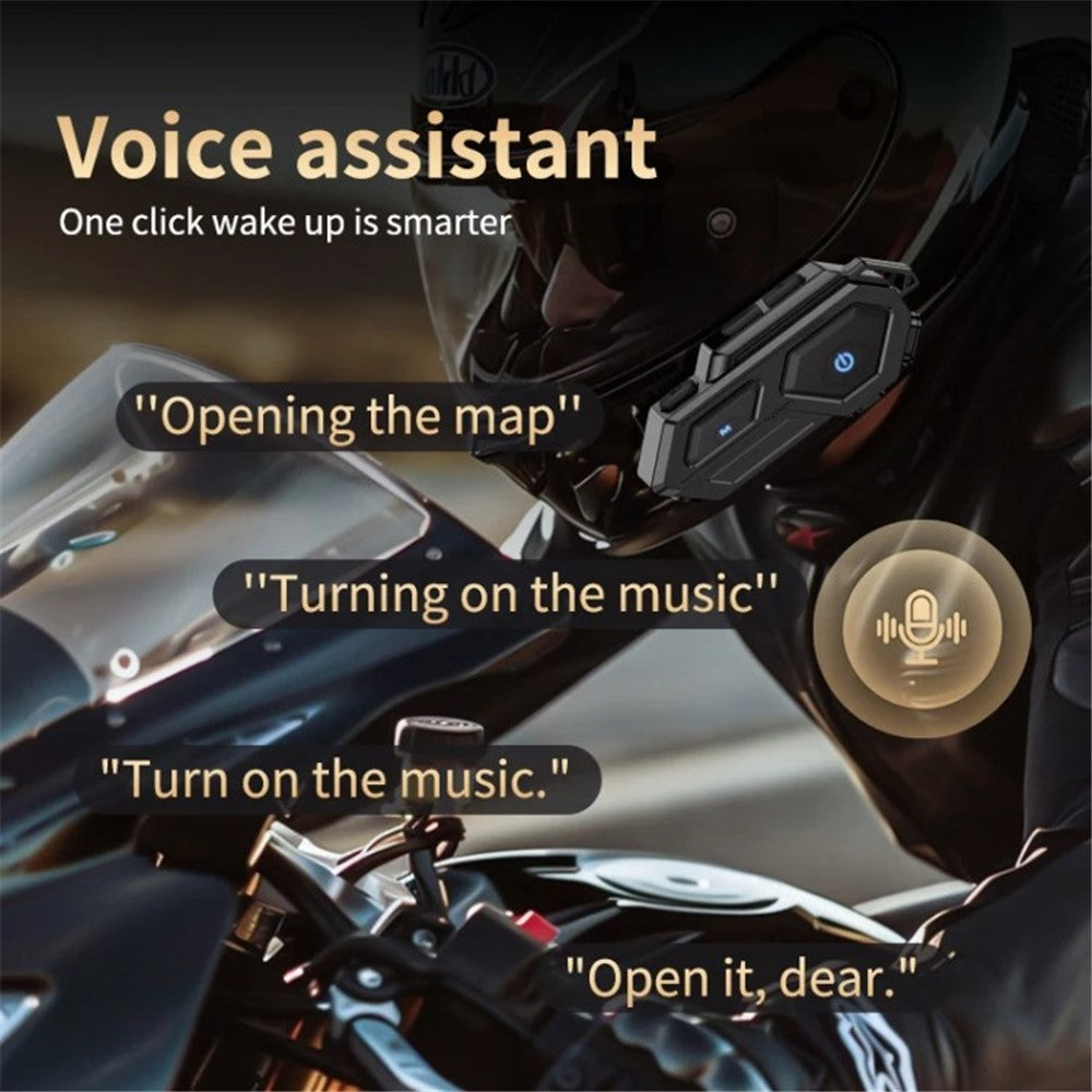 C8 LED Light Motorcycle Helmet Bluetooth-compatible 5.4 Headset Waterproof Noise Reduction Automatic Answering Rider Headset - Soft Microphone