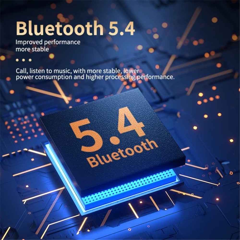 C8 LED Light Motorcycle Helmet Bluetooth-compatible 5.4 Headset Waterproof Noise Reduction Automatic Answering Rider Headset - Hard Microphone