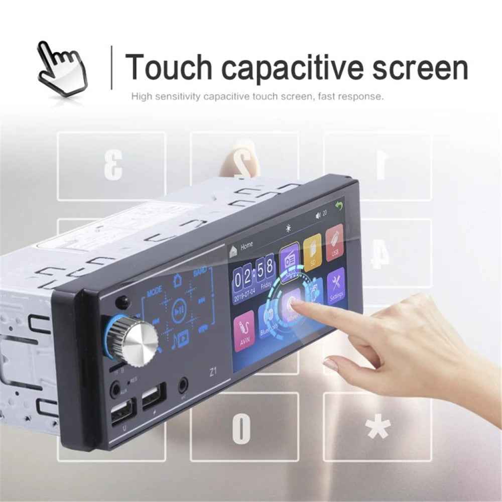Z1 Touch Screen Dual USB Car Bluetooth-compatible MP5 Player Colorful Light FM Radio Media Player