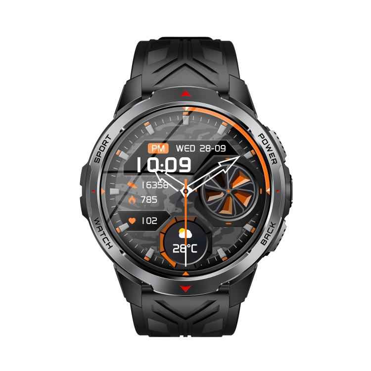 KT88 1.7 inch TFT Screen Outdoor Sports Smart Watch 3ATM Waterproof with Flashlight(Black)