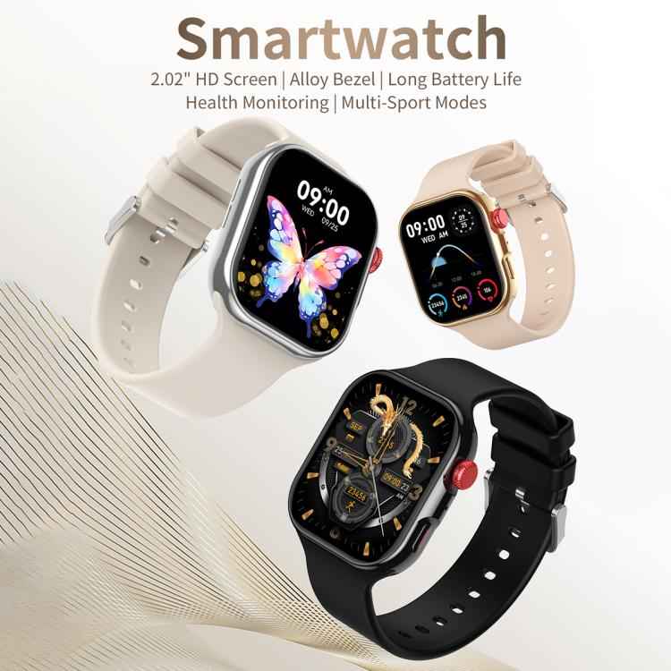 CY39 2.02 inch HD Color Screen Sports Smart Watch Supports Bluetooth Call, Health Monitoring(Silver)