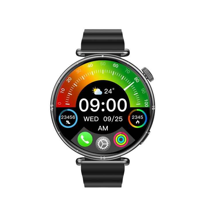 CY37 1.27 inch HD Screen Sports Smart Watch Supports Bluetooth Call / Heart Rate / Pressure / Sleep Monitoring, Black