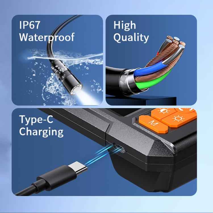 P410 HD 4.3 inch Screen Industrial Endoscope, Model:8mm Single Lens / 2m
