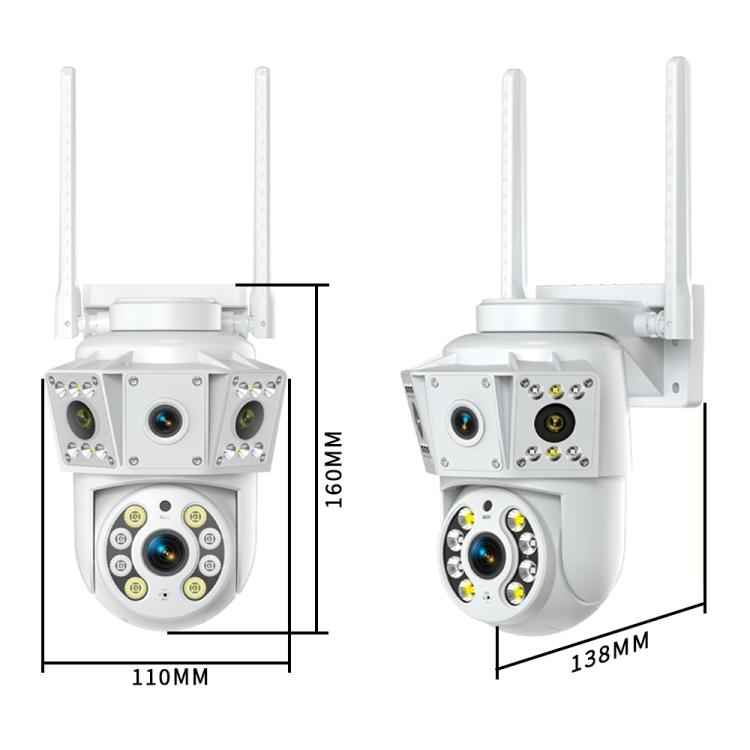 K30 1080P 3-screen Surveillance Camera(White)