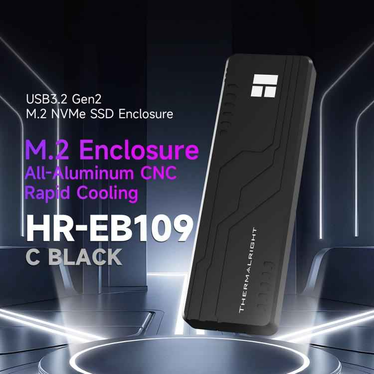 THERMALRIGHT HR-EB109 M.2 NVMe SSD Enclosure with Type-C to Type-C Cable(Black)