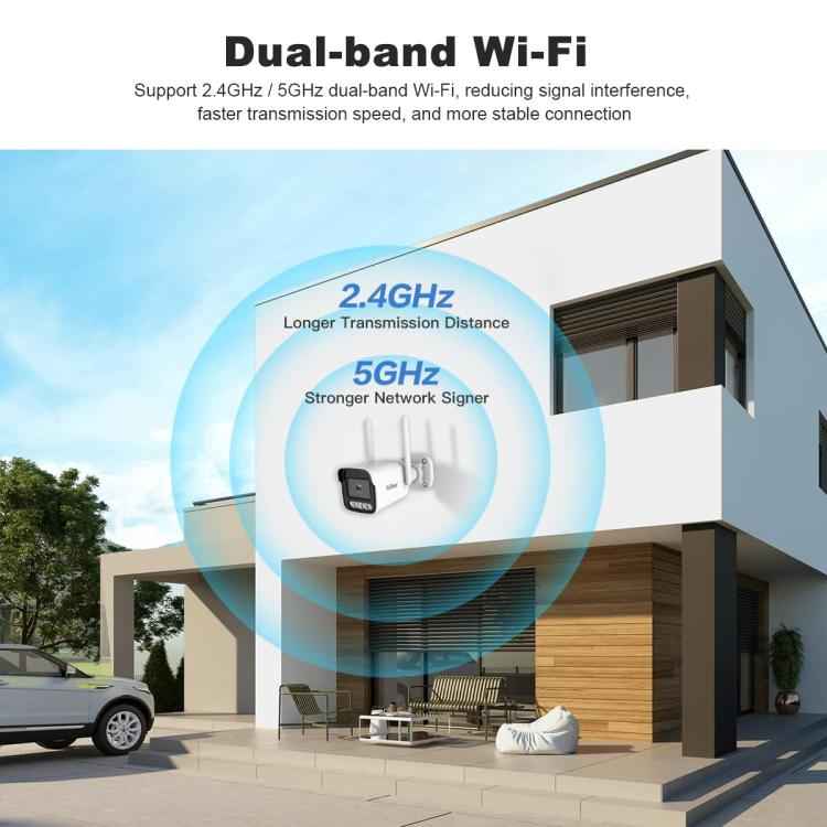 Srihome SH065 5MP Outdoor Security HD Camera, Supports Two-Way Audio and Color Night Vision(EU Plug)