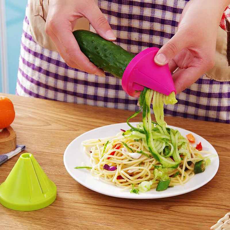 Multifunctional Vegetable Spiral Slicer – Manual Vegetable Cutter & Garnishing Tool