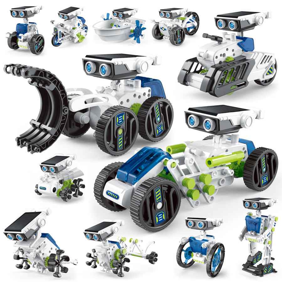 12-in-1 Solar Powered Robot Building Block Kit – STEM Educational Toy