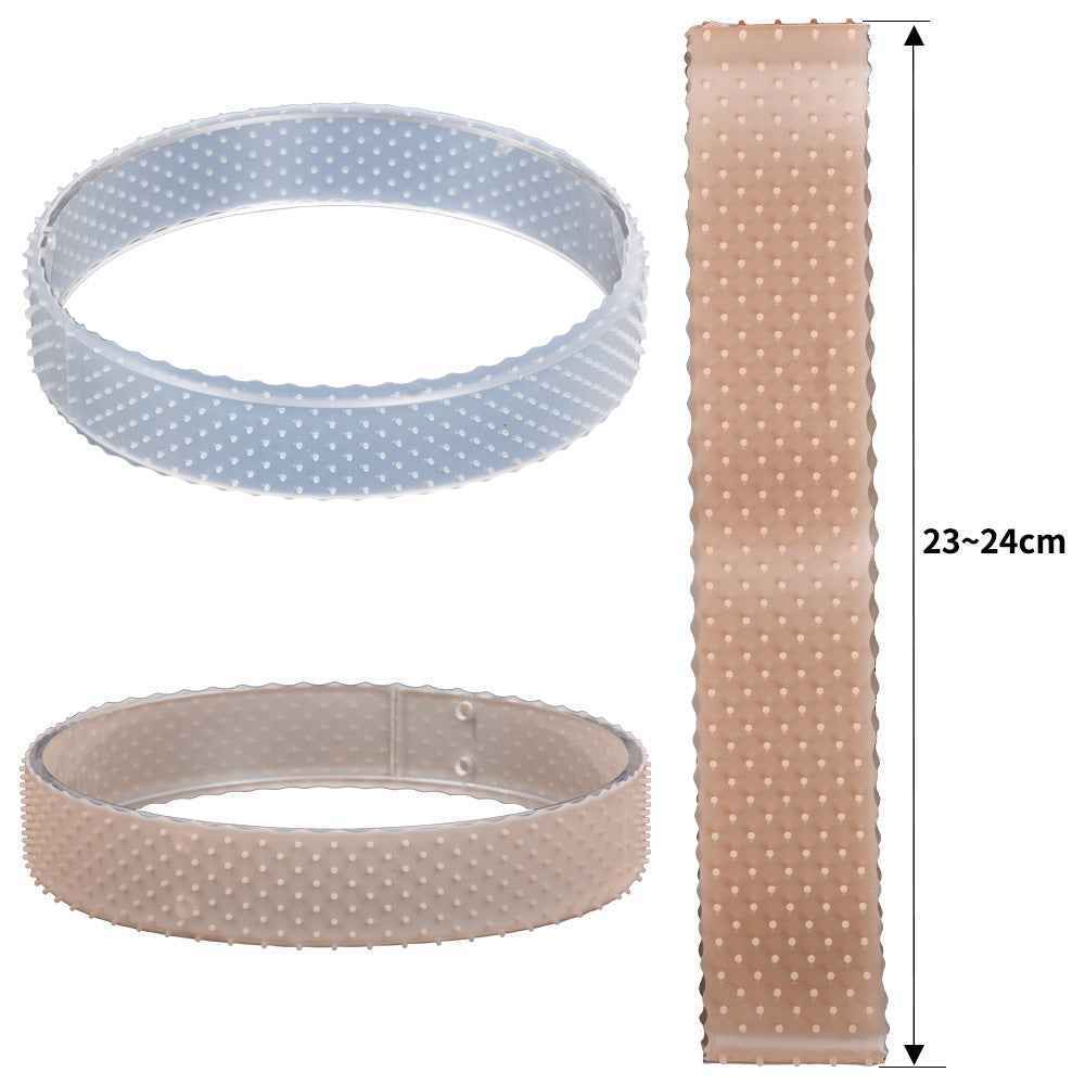 Silicone Sports Headband, Sweat-Proof Anti-Slip Hair Band, Non-Slip Wig Grip Headband, Elastic Workout Headband for Running, Gym, Yoga, Cycling & Fitness - Brown