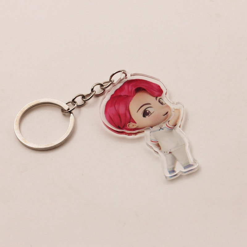 BTS Cartoon Frosted Acrylic Keychain - Jungkook