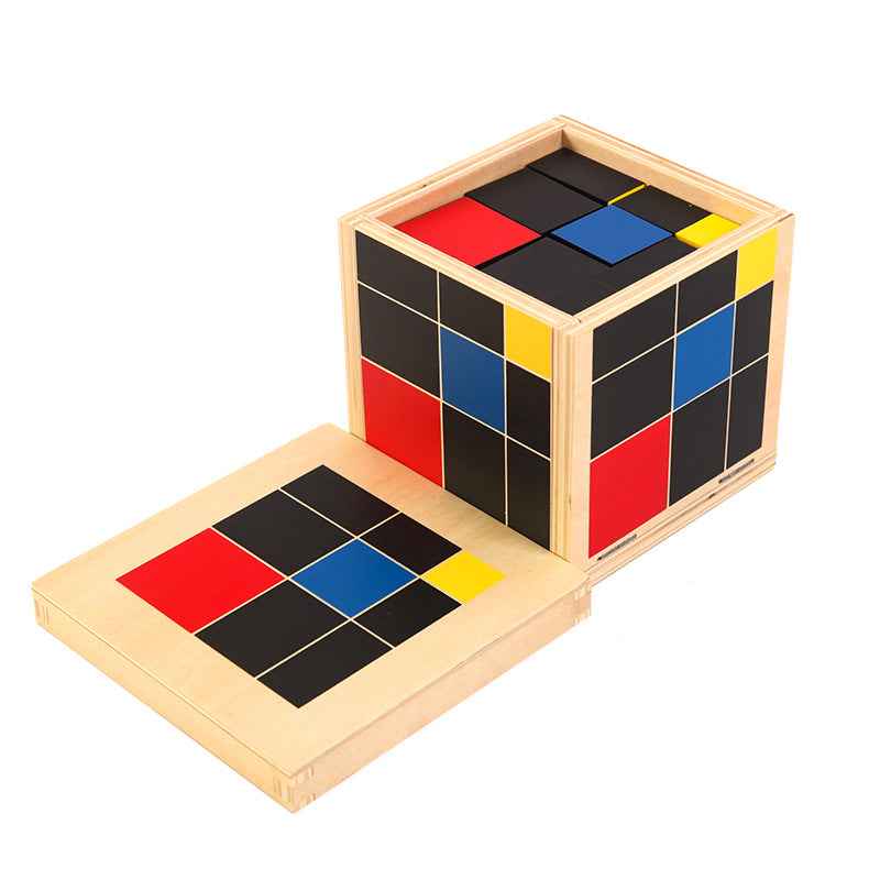 Montessori Trinomial Cube – Early Learning Sensory Math Building Block Educational Toy